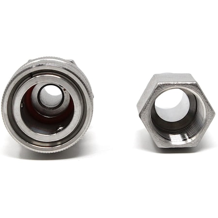 Concord 304 Stainless Steel Quick Disconnect Barb Hose w/ FPT Set PF-QD-BRF-MFNPT